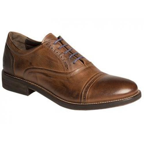 Bacco Bucci "Boni" Brown Genuine Italian Calfskin Oxford Shoes